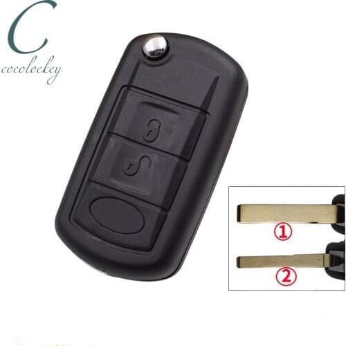 Cocolockey Folding Flip Remote Key Shell Fit for Land Rover Discovery 3 LR3 Flip Key for Range Rover Remote Car Key