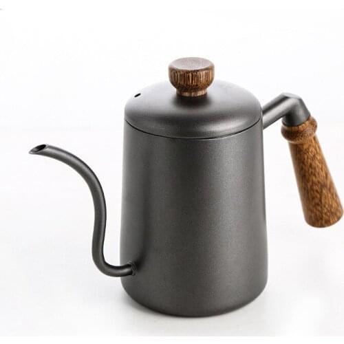 600ML 304 Stainless Steel Long Mouth Handle Coffee Pot For Drip Coffee