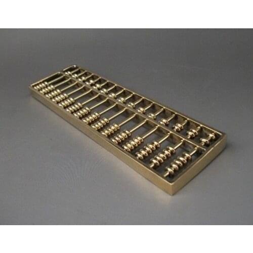 Collectible Chinese Tibetan Brass carved Abacus Calculator