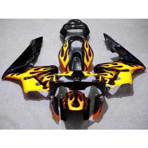 Motorcycle Fairing kit for CBR600RR 03 04 CBR600RR F5 2003 2004 cbr 600rr Yellow flames black Fairings set+gifts AS02