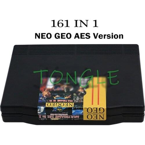 New Arrival Arcade Cassette 161 in 1 NEO GEO AES Multi Games Cartridge NeoGeo 161 in 1 AES Version For Family AES Game Console