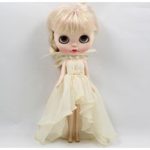 Blythes doll clothes Suit for Blyth Doll Silk Lace Dress with 8 colors dress doll accessories