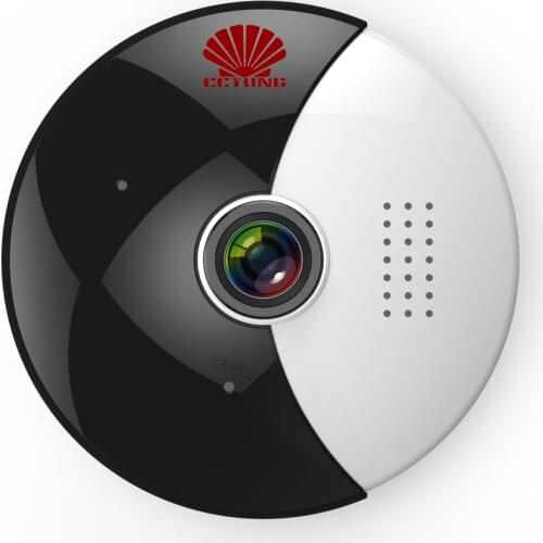 360 Moon VR Panoramic WIFI IP Camera with Night Infrared 1.3MP Fish Eye and Dual Stream Live Image Video Monitored by Free APP