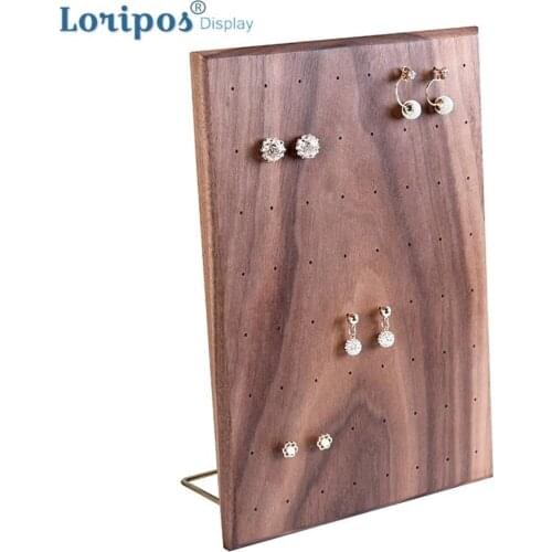 Black Walnut Wood Solid Auricular Nail Holder Earring Storage Rack Home Jewelry Storage Bracket Bracelet Ring Display Stand