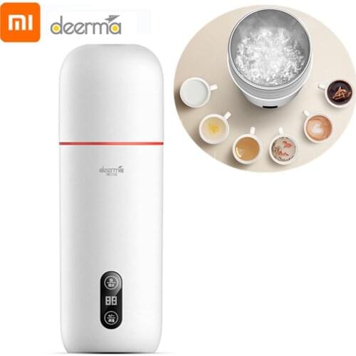 Deerma Portable Electric Cup Travel Hot Wtater Heating Cup 350ml Milk Travel Boilers Mugs Thermal Cups Tea Coffee Heater
