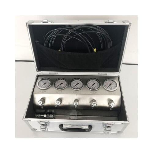 Aluminum alloy box portable maintenance Hydraulic Excavator pressure gauge box test gauge hydraulic pump pressure gauge tee