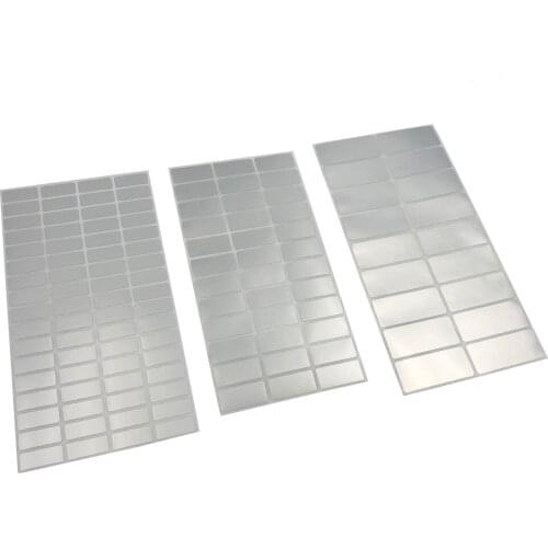 Blank Name Sticker Kids Personal Sivler Label DIY Waterproof Memo Pad Adhesive Writable Note Tag Stationery School Supplies