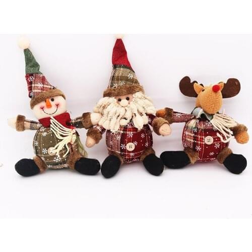 Christmas Dolls Christmas Decoration Innovative Snowman Santa Claus Doll Decorations Kids New Year Gift Christmas Tree Decor