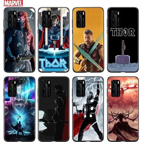Silicone Cover Marvel Avengers Thor For Huawei P 50 P40 P30 P20 P10 P9 P8 Pro Plus Lite E mini 2017 2019 Phone Case