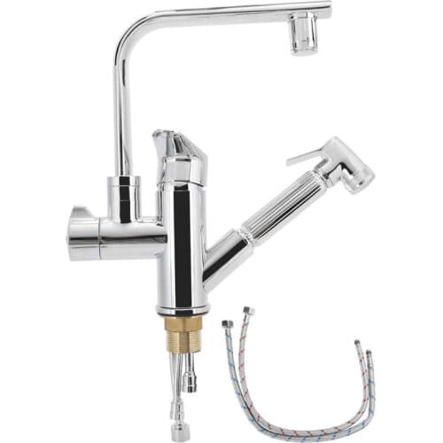 Barhroom faucet led water tap bathroom /2 Kitchen Faucet 360 Degree Rotating Mixer Water Tap with LED Light Pull Down