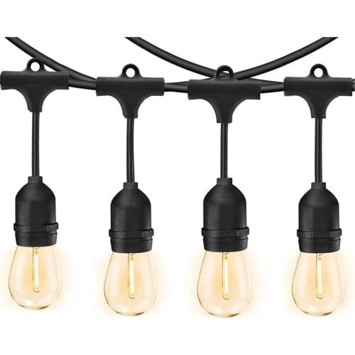 Thrisdar 10M 20PCS Globe Bulbs Commercial Grade S14 LED String Lights DC24V Connectable Wedding Holiday LED Fairy Garland Light