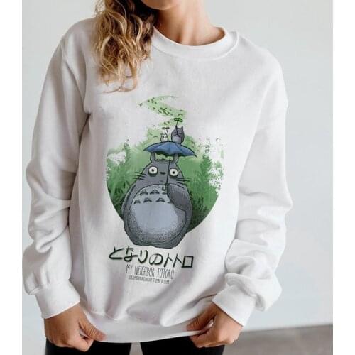SUNOWE My Neighbor Totoro Sweatshirt Men Women Casual Hoodies Long Sleeve Pullover Anime Quality Streetwear Tops