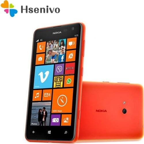 625 Original Unlocked Nokia Lumia 625 cell phone 4.7"Touchscreen Dual core GPS WIFI 3G&4G Microsoft Windows Phone Free shipping