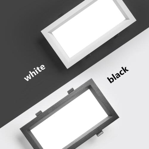 Embedded LED ultra-thin down light 12W 18W 24W 36W 1Pcs Square double head LED ceiling light grille down light indoor lighting
