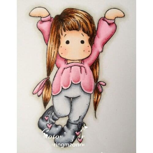 Yulan Girl Transparent Silicone Rubber Stamp and metal die Sheet Cling Scrapbooking DIY Cute Pattern Photo Album Stamp