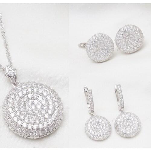 Jewelry Sets 1PC Sale Earring Necklaces Wedding Fashion Luxury Earrings for Women AAA CZ Necklace for Women Exquisite Gifts