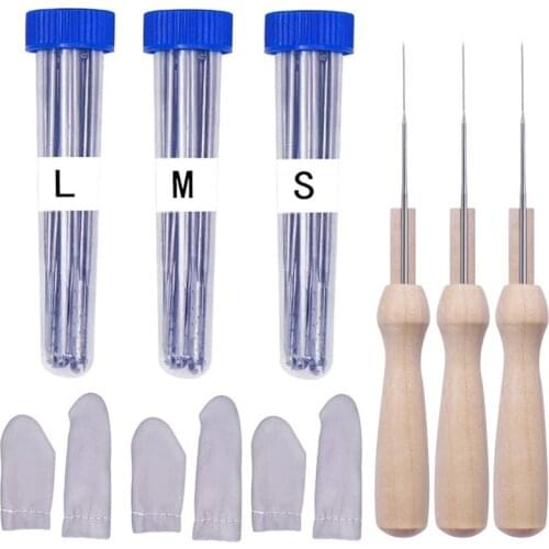 KAOBUY 102 Pcs Wool Felting Needles Tool Felting Kits Needle Felting Supplies With Needle Felting Pen And Leather Finger Cot