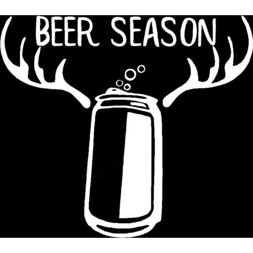 15*13.2cm Beer Season Funny Deer Hunting Vinyl Decal Sticker Car Decor Cute And Interesting Fashion Sticker Decals