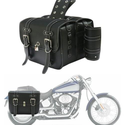 2X Motorcycle Saddlebag Leather motorcycle Saddle bags For Indian Scout For Suzuki boulevard c50t For Honda shadow For Kawasaki