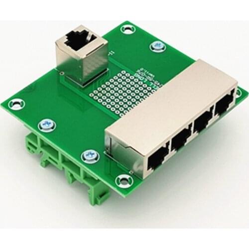 RJ45 8P8C Jack 1way transfer 4 way Breakout Board, Terminal Block, Connector