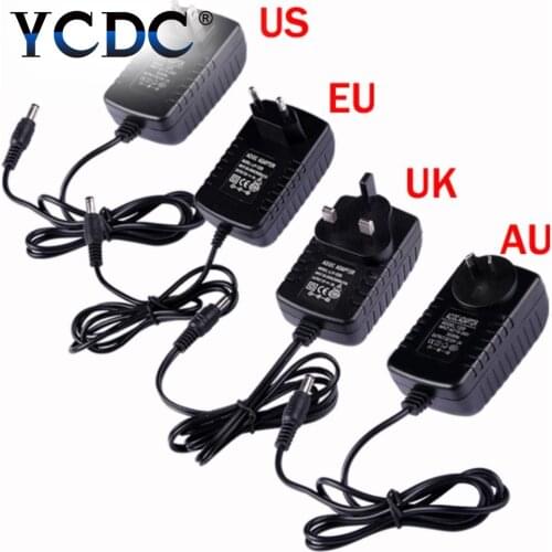 AC 110-240V Converter Power Supply For LED Strip Light Charger Adaptor DC 12V 2A Supply Plug YCDC
