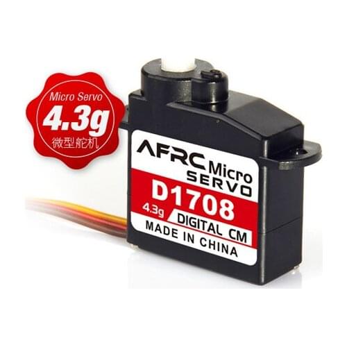 AFRC D1708 4.3g Micro Servo digital steering gear for indoor RC Drone RC helicopter Fixed-wing Drone Glider model