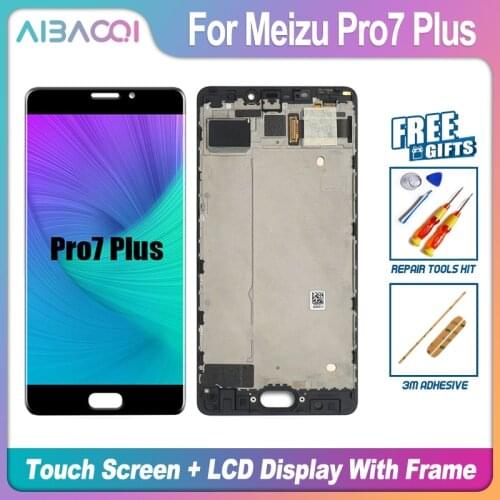 AiBaoQi Brand New Touch Screen LCD Display+Frame+Power Cable Assembly Replacement For Meizu Pro 7 Plus