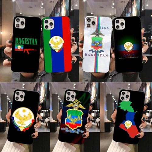 Dagestan National Flag Phone Case For iphone 12 11 Pro Max Mini XS Max 8 7 6 6S Plus X 5S SE 2020 XR cover