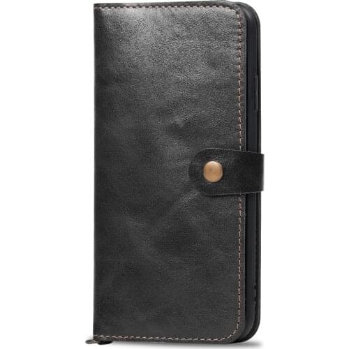 High-end Cowhide Wallet Flip Phone Case or iPhone 6 6S Plus 7 8 Plus X XR XS MAX 11 PRO MAX