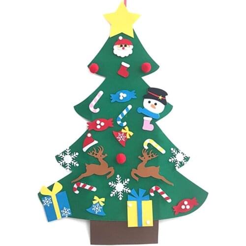 DIY felt Christmas tree artificial tree wall hanging ornaments New Year gifts Christmas childrens toys ornaments