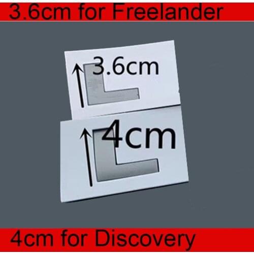 Grey 3.6cm 4cm Letters Emblem for Land Rover FREELANDER 2 3 DISCOVERY Car Styling Refitting Hood Trunk Logo Sticker Original