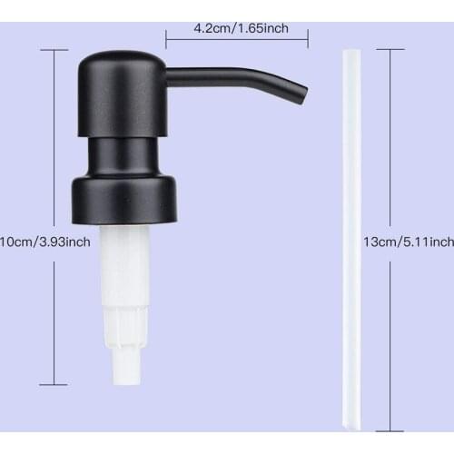 Hot YO-Soap Dispenser Replacement Pump,4Pack Rust-Proof Stainless Steel with Black Metal Coated Pumps Fit Standard 8Oz/16Oz Bost