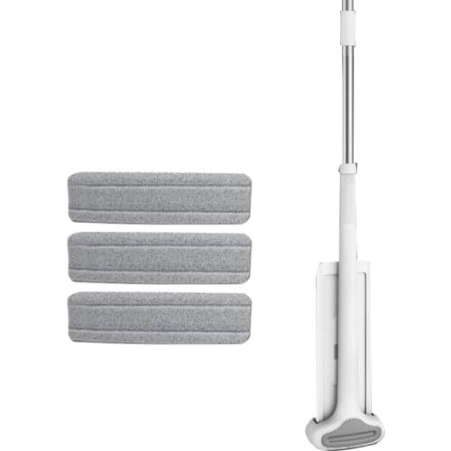 Ic Squeeze Flat Cutting Mop Hands Free Wash,for Home Kitchen Floors Cleaning,with 3 Micro-fiber Replacement Mop Head