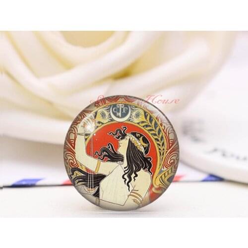 Handmade Round Indian photo glass Cabochons, Jewelry Finding Cameo Pendant Settings, (F5748-15844)