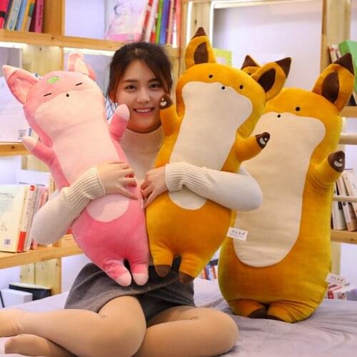 1PC 70/90CM Soft Cute Fox Plush Toy Stuffed Kids Fox Pillow Doll Fashion Kawaii Gift for Children Birthday Gift Home Decoration