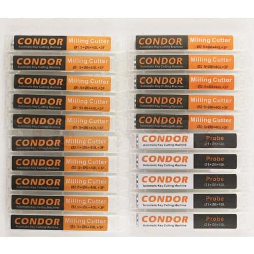 Original Condor Milling Cutter 1.5mm 2.0mm 2.5mm for IKEYCUTTER CONDOR XC-007 XC-002 and Condor XC-MINI Key Cutting Machine