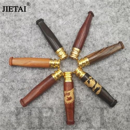 Portable Mini Filter Mouthpiece Natural Wood Cigarette Holder Detachable Carving Smoking Pipes Smoke Tools Good For Gift