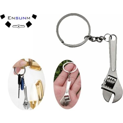 Wholesale 1pcs portable Spanner Mini Keyfob Accessories Metal Keychain Camping Keyring Pocket Multi Tools Wrench Pendant