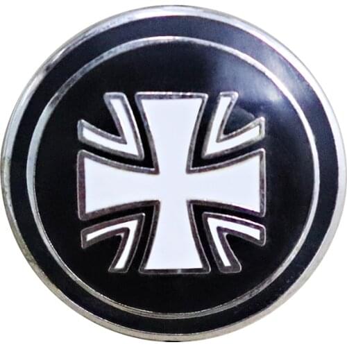 German Black Round Button Iron Cross Badge Pin