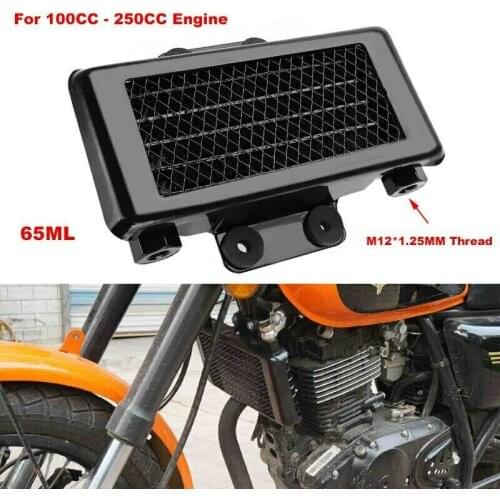 Motorcycle Engine Oil Cooler Cooling Radiator 65Ml Aluminum Black for 100CC-250CC Motorcycle Dirt Bike ATV