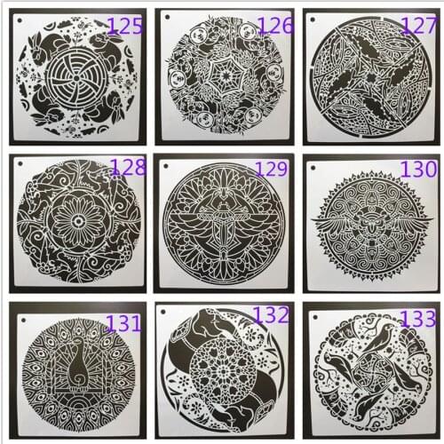 30 * 30cm size diy craft mandala mold for painting stencils stamped photo album embossed paper card on wood, fabric, wall