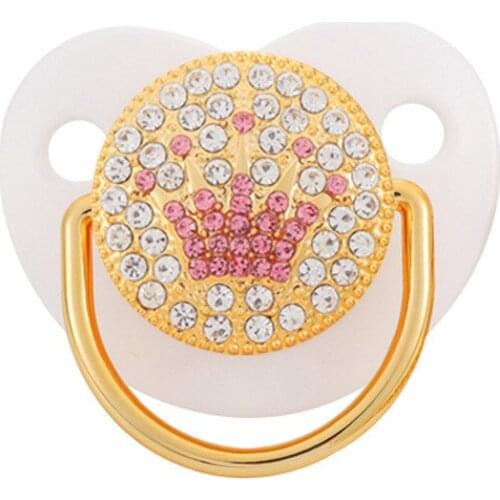 Luxury Infant Baby Diamond Pacifier Baby Point Diamond Pacifier Play Mouth Free Bling Pacifier For Babies