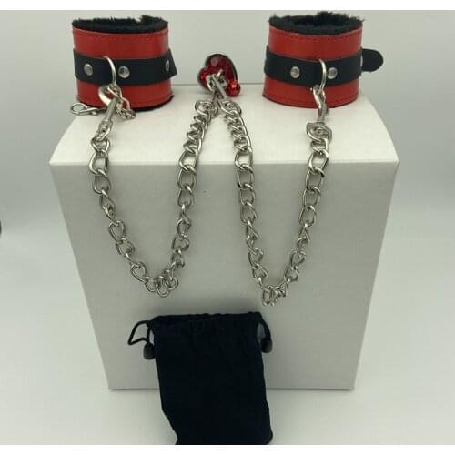 Sex Shop Bondage Equipment Wrist To Anal Dilator Metal Butt​ Plug BDSM Set Tail Fetish Adult Games SM Gay Erotic Toys In Couple