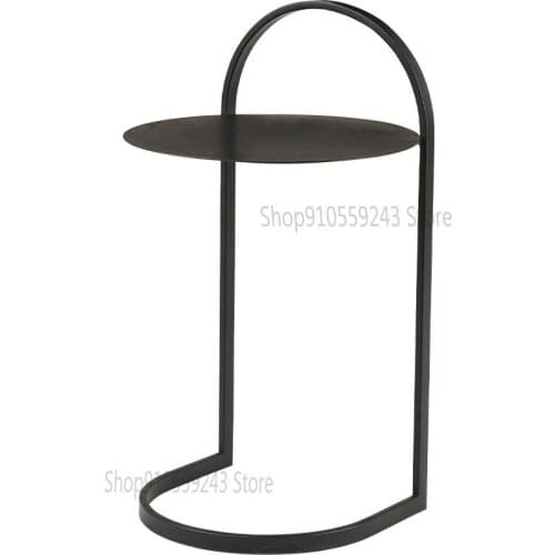 Nordic Light Luxury Small Table Bedside Table Modern Minimalist Ins Small Coffee Table Wrought Iron Balcony Movable Sofa Side Ta
