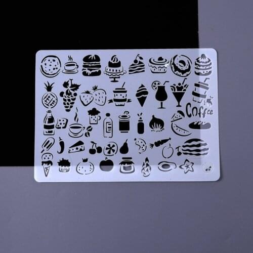 1pc Fruit Cake Stencils PaintingTemplate DIY Scrapbooking Photo Album Decorative Bullet Journal Stencils Cake Template Reusable