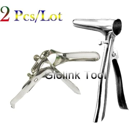 High quality Expansion Voyeuristic Vaginal Anal Dilators Colposcope Speculum Stainless Steel Anal Speculum+Vaginal Speculum Set