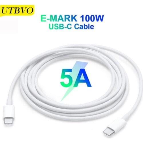 UTBVO USB C to USB Type C Charge Cable for Xiaomi Redmi Note 8 Pro Quick Charge 4.0 PD 100W Fast Charging for MacBook Pro Huawei