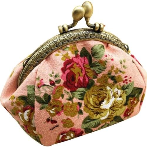 Women Bag Lady Retro Vintage Flower Small Wallet Hasp Purse Clutch porte feuille femme billeteras para mujer monederos clip