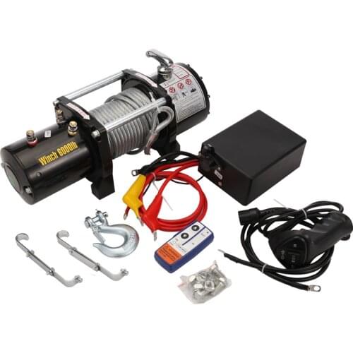 12V 24V vehicle self-rescue off-road winch off-road vehicle winch electric winch for vehicle crane 12000 lbs