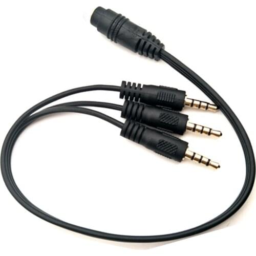 1x Gold Plated 3.5mm TRS Stereo Female 3 Pole Jack to 3x 1/8" 3 Pole Male Plug Audio Headphone Adapter Splitter Cable 30cm/1ft